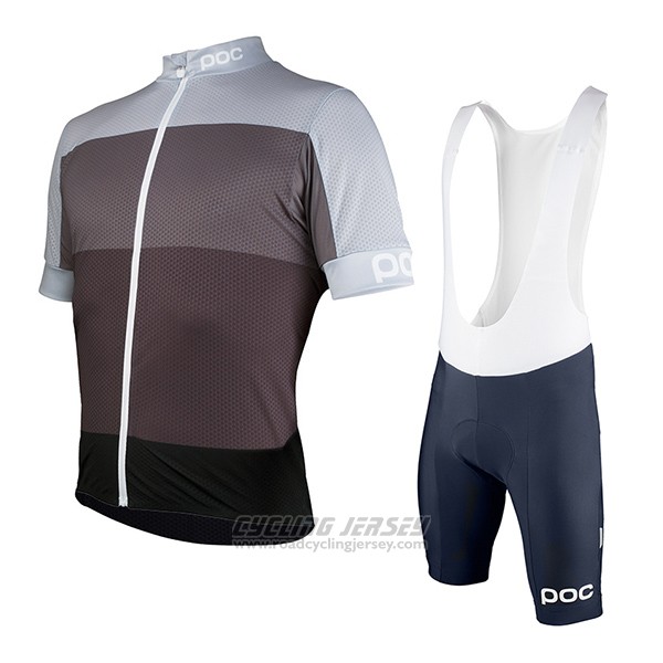 2017 Cycling Jersey POC Fondo Elements Marron Short Sleeve and Bib Short